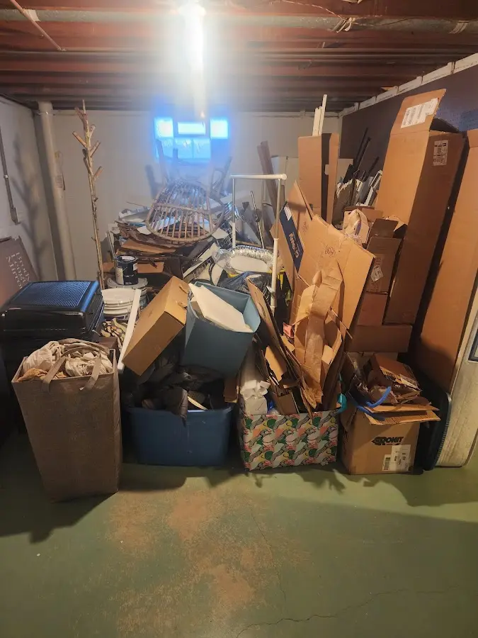 Roll-off dumpster container at job site for 4 Yard Dumpster Rental in Moultrie